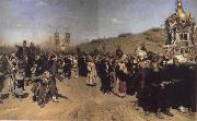 Ilya Repin Religious Procession in kursk province France oil painting artist